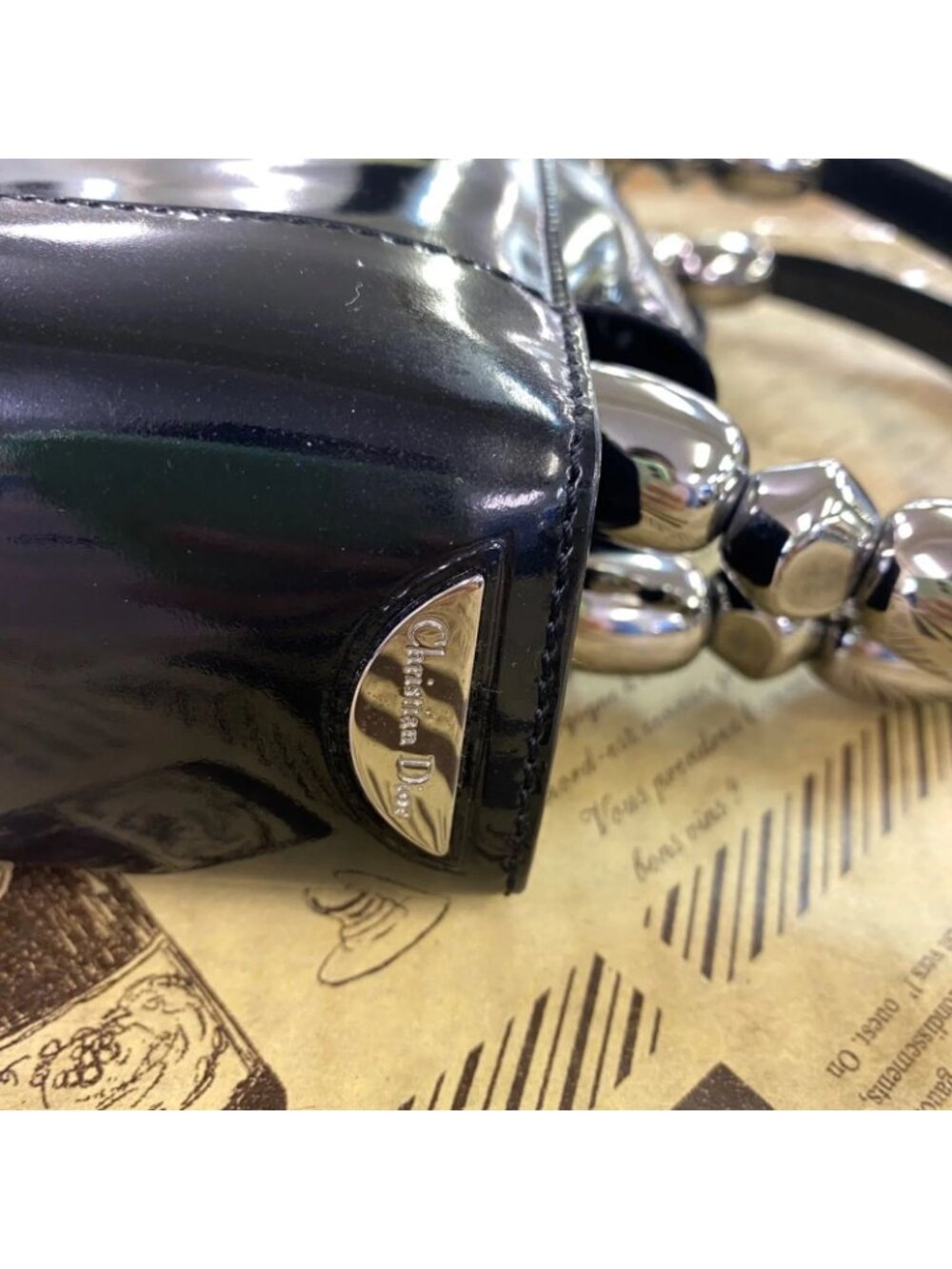 Dior Handbag Maris Pearl Enamel Black - Picture 6 of 15